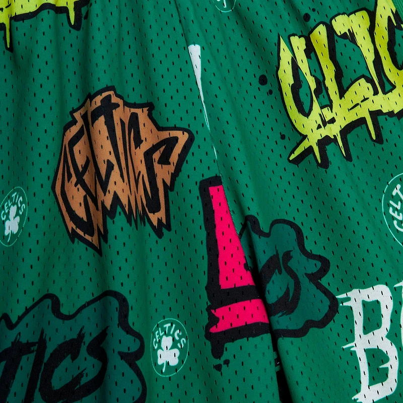 Mitchell & Ness Kelly Green Boston Celtics Hardwood Classics Slap Sticker Swingman pour homme - Short