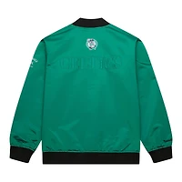 Men's Mitchell & Ness Kelly Green Boston Celtics Hardwood Classics Team OG 3.0 Lightweight Satin Full-Snap Jacket