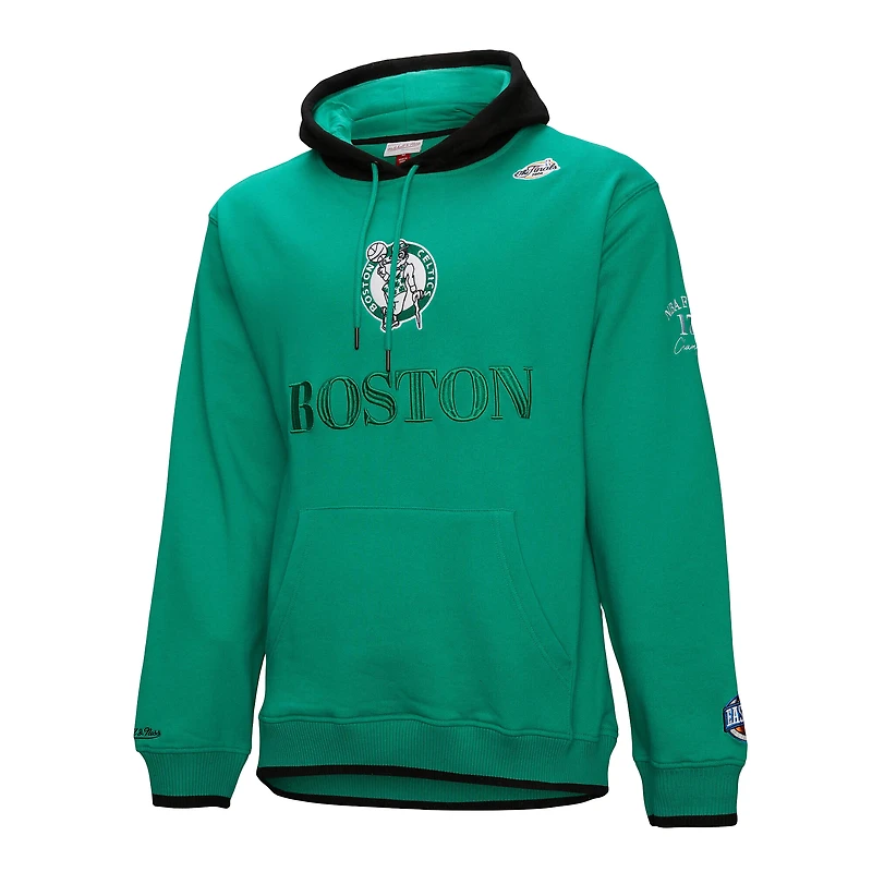 Sweat à capuche Mitchell & Ness Kelly Green Boston Celtics Hardwood Classics Team OG 3.0 pour homme