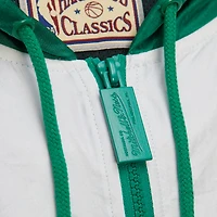 Men's Mitchell & Ness Kelly Green Boston Celtics Hardwood Classics Team Origins Anorak Quarter-Zip Windbreaker Jacket