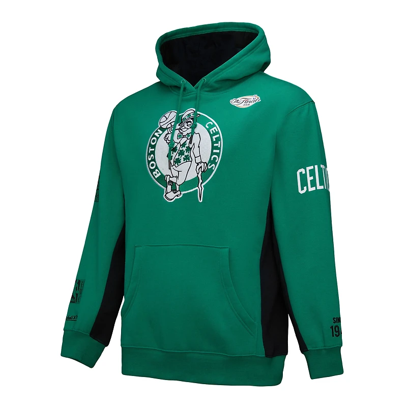 Sweat à capuche en polaire Mitchell & Ness Kelly Green Boston Celtics Hardwood Classics Team Origins pour homme