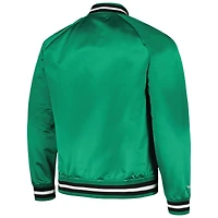 Veste à bouton-pression intégrale raglan Mitchell & Ness Kelly Green Boston Celtics Hardwood Classics pour hommes