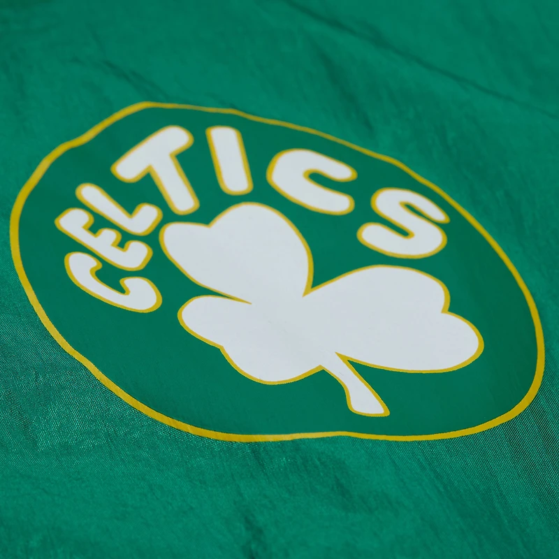 Veste coupe-vent à capuche entièrement zippée Mitchell & Ness Kelly Green Boston Celtics pour homme