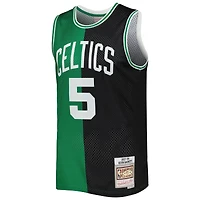 Maillot Swingman divisé Mitchell & Ness Kevin Garnett pour hommes, noir/vert Kelly, Boston Celtics Hardwood Classics 2007/08