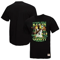 T-shirt noir Boston Celtics Collage Mitchell & Ness Kevin Garnett pour hommes