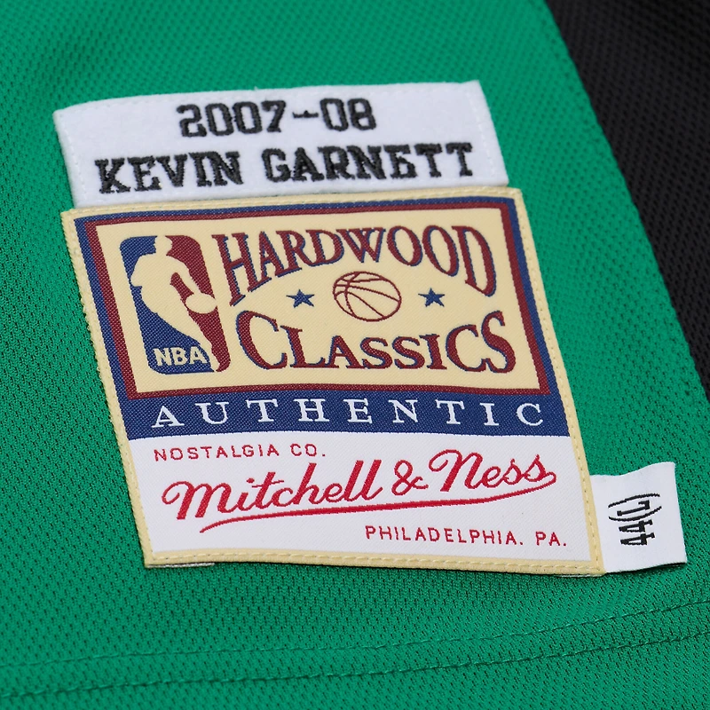 Men's Mitchell & Ness Kevin Garnett Kelly Green Boston Celtics 2007-08 Hardwood Classics Authentic Jersey