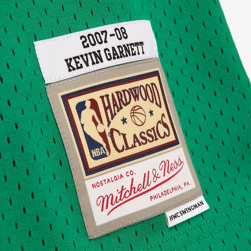 Maillot Swingman Mitchell & Ness Kevin Garnett vert Kelly Boston Celtics 2007-08 Hardwood Classics pour homme
