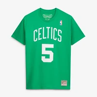 T-shirt Mitchell & Ness Kevin Garnett vert Kelly Boston Celtics Hardwood Classics pour homme, avec nom et numéro brodés