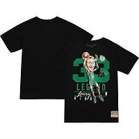 T-shirt pour homme Mitchell & Ness Larry Bird noir Boston Celtics Hardwood Classics Caricature