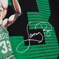 T-shirt pour homme Mitchell & Ness Larry Bird noir Boston Celtics Hardwood Classics Caricature