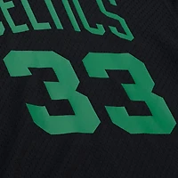 Men's Mitchell & Ness Larry Bird Black Boston Celtics Mesh Name Number Short Sleeve Hoodie