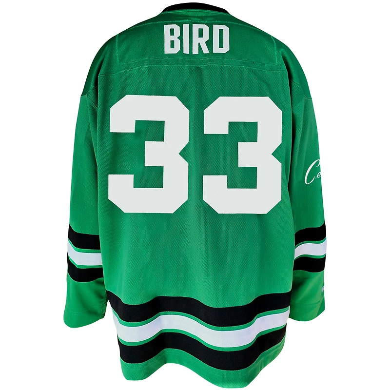 Men's Mitchell & Ness Larry Bird Kelly Green Boston Celtics Big Tall NBA Hockey Jersey