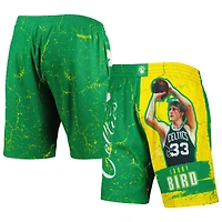 Short Mitchell & Ness Larry Bird Kelly Green Boston Celtics Hardwood Classics Player Burst pour homme