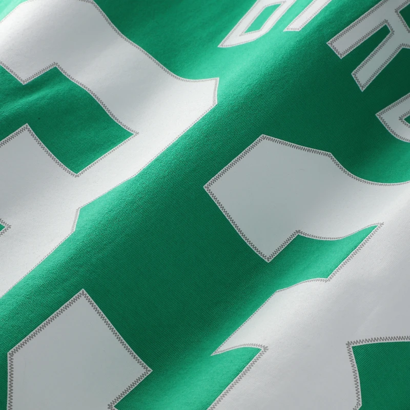 T-shirt Mitchell & Ness Larry Bird vert Kelly Boston Celtics Hardwood Classics pour homme, avec nom et numéro brodés