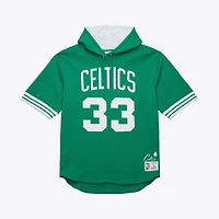 Sweat à capuche Mitchell & Ness vert Kelly pour homme, Boston Celtics, en maille, avec nom et numéro.