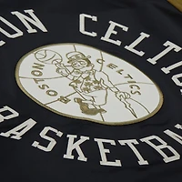 Veste Mitchell & Ness olive/noir Boston Celtics Clutch Satin Raglan Full-Snap pour homme