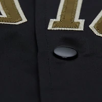 Men's Mitchell & Ness Olive/Black Boston Celtics Clutch Satin Raglan Full-Snap Jacket