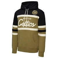Men's Mitchell & Ness Olive Boston Celtics Double Clutch Head Coach Hoodie