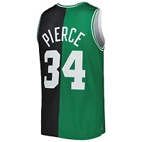 Men's Mitchell & Ness Paul Pierce Black/Kelly Green Boston Celtics Hardwood Classics 2007/08 Split Swingman Jersey