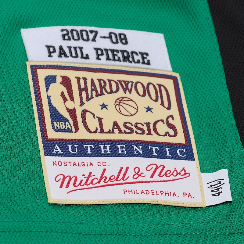 Maillot authentique Mitchell & Ness Paul Pierce vert Kelly des Boston Celtics 2007-08 Hardwood Classics pour homme