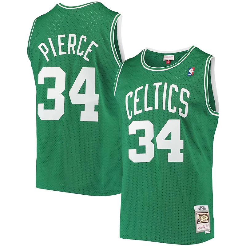 Maillot Swingman Mitchell & Ness Paul Pierce Kelly vert Boston Celtics Hardwood Classics pour hommes