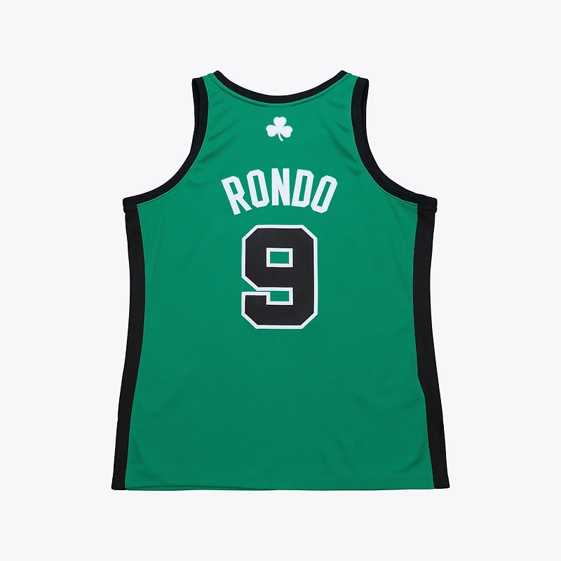 Maillot authentique Mitchell & Ness Rajon Rondo vert Kelly Boston Celtics 2007-08 Hardwood Classics pour homme