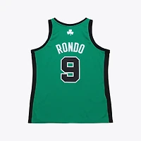 Maillot authentique Mitchell & Ness Rajon Rondo vert Kelly Boston Celtics 2007-08 Hardwood Classics pour homme