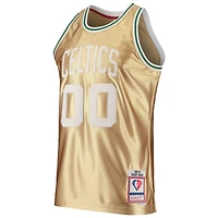 Men's Mitchell & Ness Robert Parish Gold Boston Celtics 75th Anniversary 1985/86 Hardwood Classics Swingman Jersey