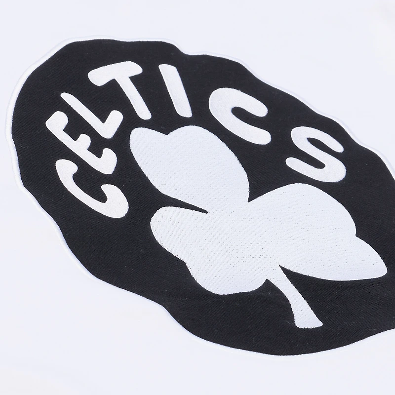 Men's Mitchell & Ness  White Boston Celtics Arctic Fleece Sweatshirt