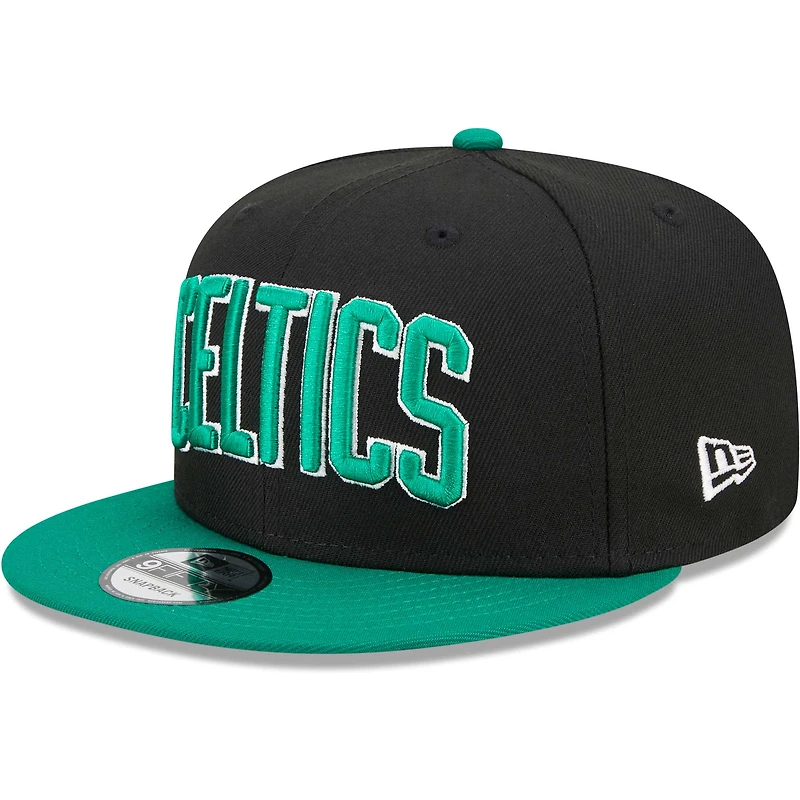 Casquette 9FIFTY Snapback New Era noire/verte Boston Celtics Jersey Hook Statement Edition pour homme