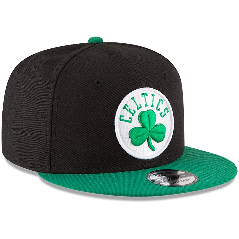 Casquette ajustable 9FIFTY Snapback 2 tons Boston Celtics New Era pour homme, noir/vert kelly