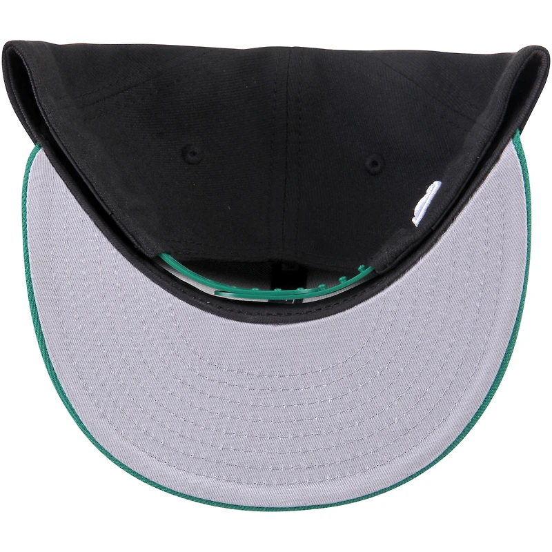 Casquette ajustable 9FIFTY Snapback 2 tons Boston Celtics New Era pour homme, noir/vert kelly