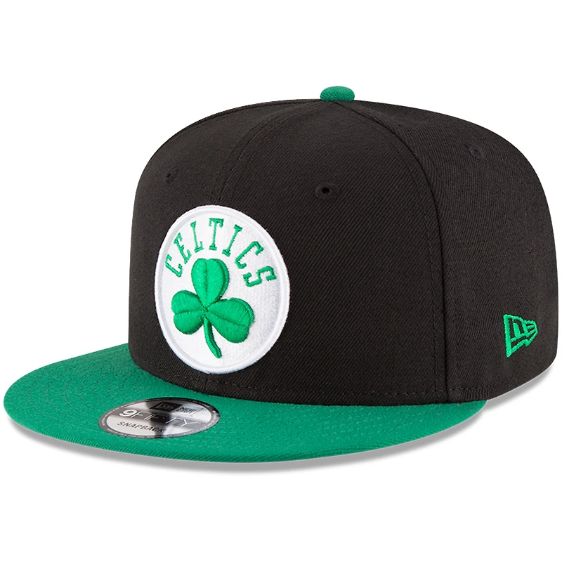 Casquette ajustable 9FIFTY Snapback 2 tons Boston Celtics New Era pour homme, noir/vert kelly