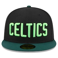 Casquette ajustée Boston Celtics City Edition 2024/25 59FIFTY New Era noire/verte Kelly pour homme