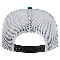 Men's New Era Black/Kelly Green Boston Celtics Throwback Dye Golfer Snapback Hat