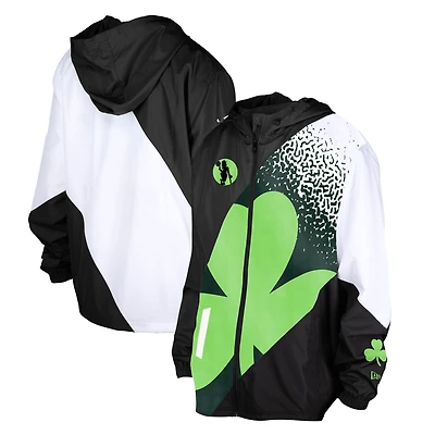 Men's New Era  Black Boston Celtics 2024/25 City Edition Full-Zip Windbreaker Jacket