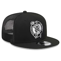 Men's New Era Black Boston Celtics 9FIFTY Snapback Trucker Hat