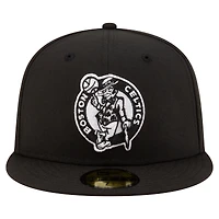 Men's New Era Black Boston Celtics & White Logo 59FIFTY Fitted Hat