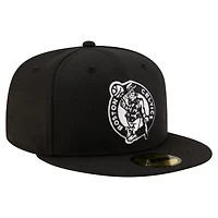 Casquette ajustée 59FIFTY avec logo noir et blanc des Boston Celtics New Era pour homme