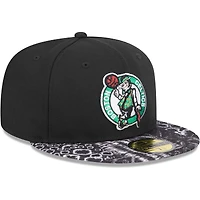 Casquette ajustée 59FIFTY à visière noire Boston Celtics Coral Reef New Era pour homme