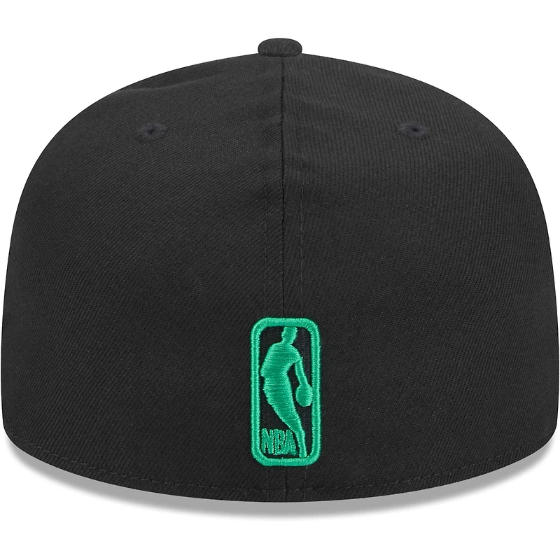 Casquette ajustée 59FIFTY à visière noire Boston Celtics Coral Reef New Era pour homme