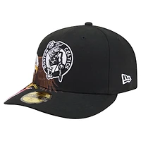 Men's New Era Black Boston Celtics Freedom Pre-Curved 59FIFTY Fitted Hat
