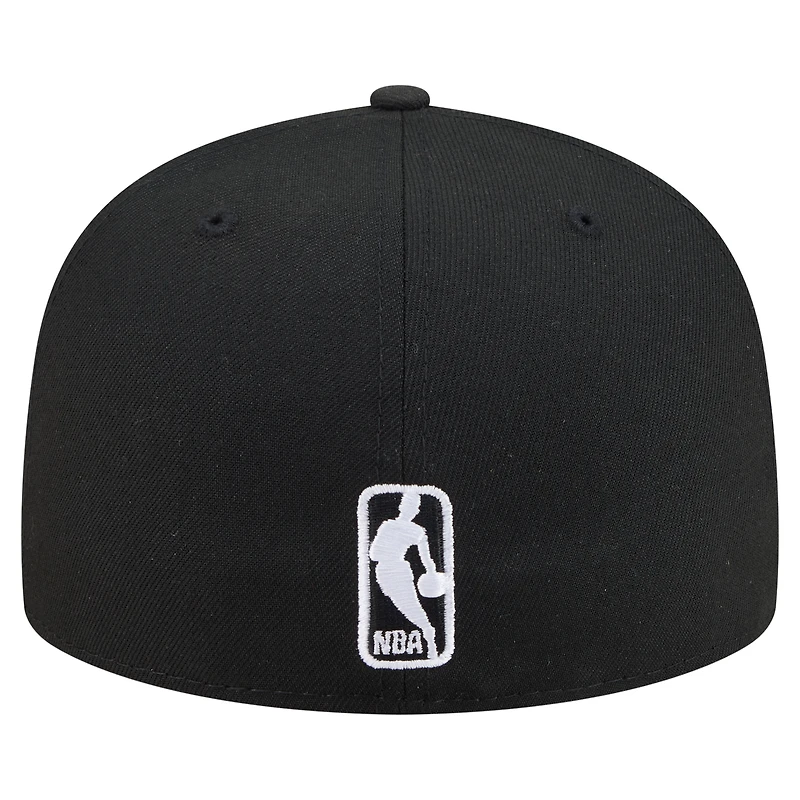 Men's New Era Black Boston Celtics Freedom Pre-Curved 59FIFTY Fitted Hat