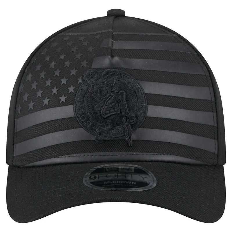 Casquette ajustable New Era 9FORTY Game Day Flag Boston Celtics noire pour homme