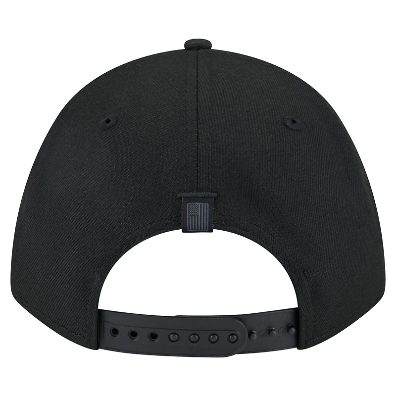 Men's New Era  Black Boston Celtics Game Day Flag A-Frame 9FORTY Adjustable Hat