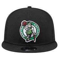 Casquette à visière plate noire New Era Boston Celtics avec logo 18x Champs 9FIFTY pour homme