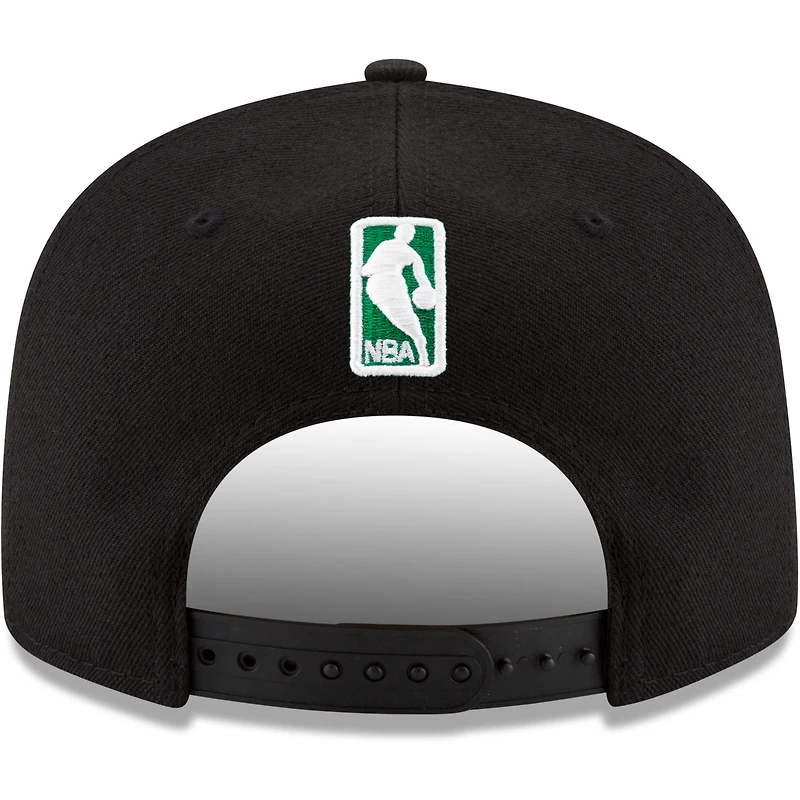 Men's New Era Black Boston Celtics Official Team Color 9FIFTY Snapback Hat