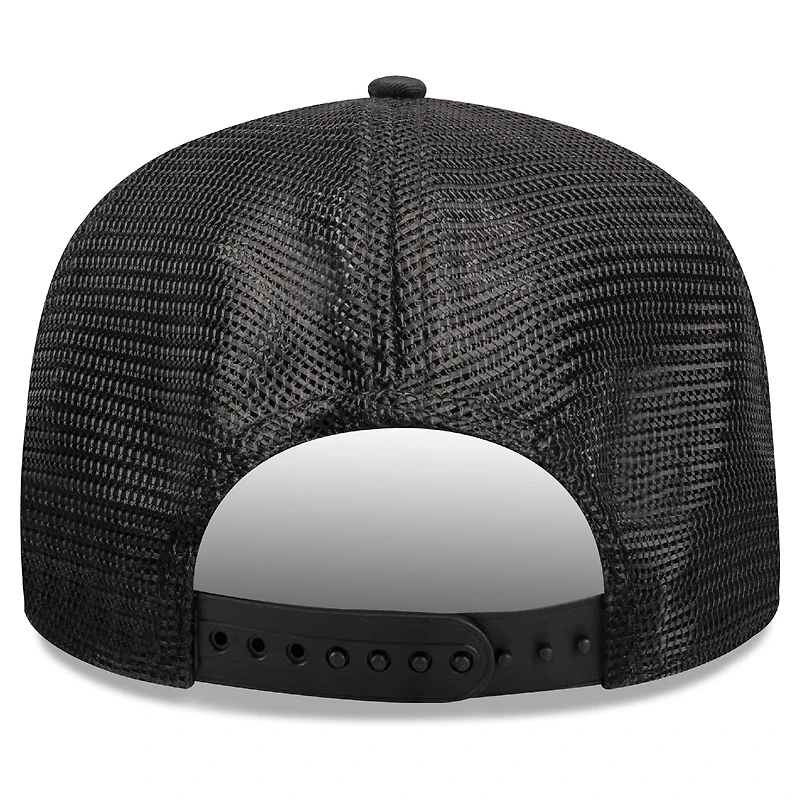 Men's New Era Black Boston Celtics Quilted 9SEVENTY Trucker Adjustable Hat