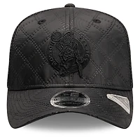 Casquette ajustable New Era 9SEVENTY Trucker en nylon matelassé noir des Boston Celtics pour homme