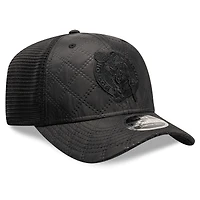 Casquette ajustable New Era 9SEVENTY Trucker en nylon matelassé noir des Boston Celtics pour homme